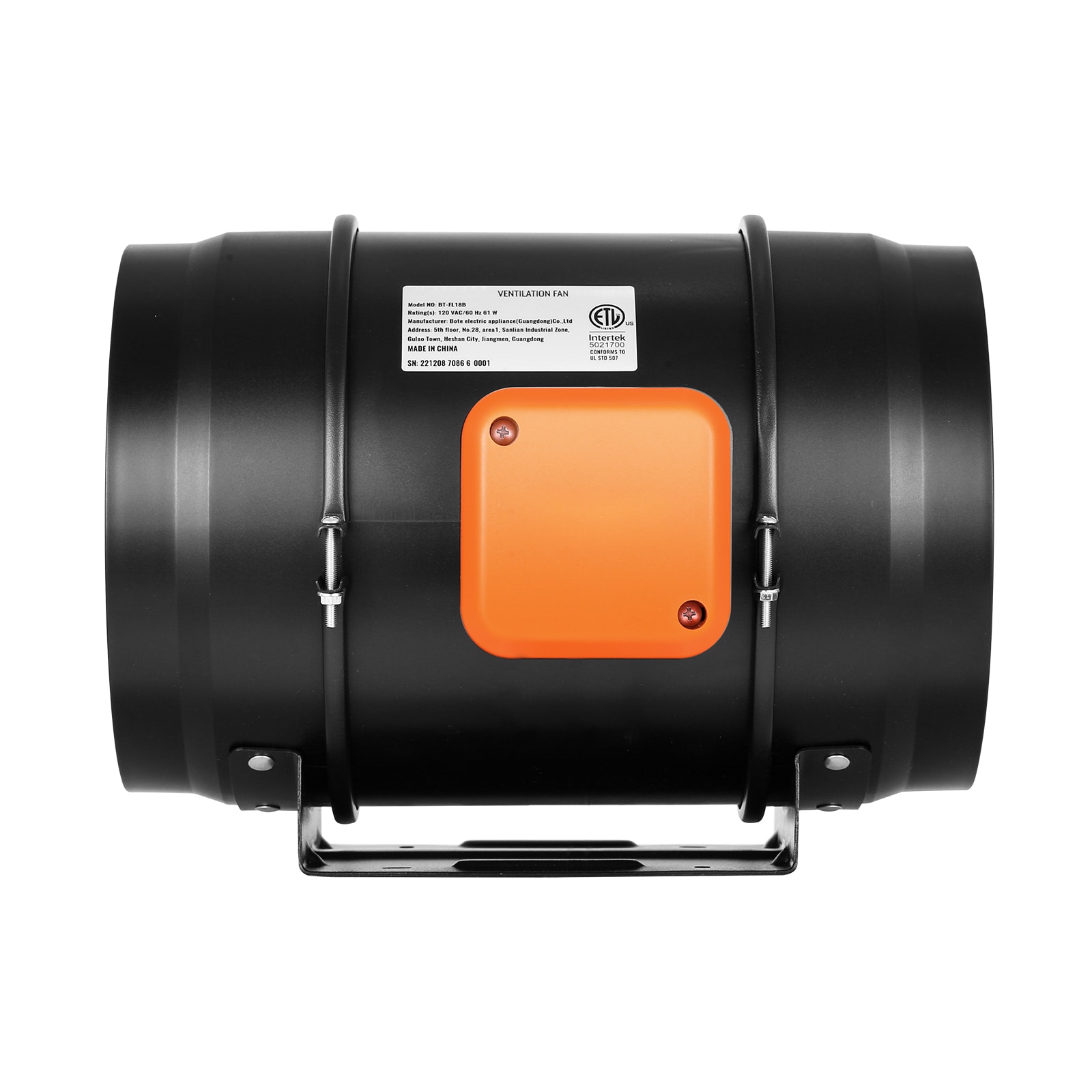 8 Inch Inline Duct Fan HVAC Exhaust Blower Kit AC Variable Speed Control_voghion.com